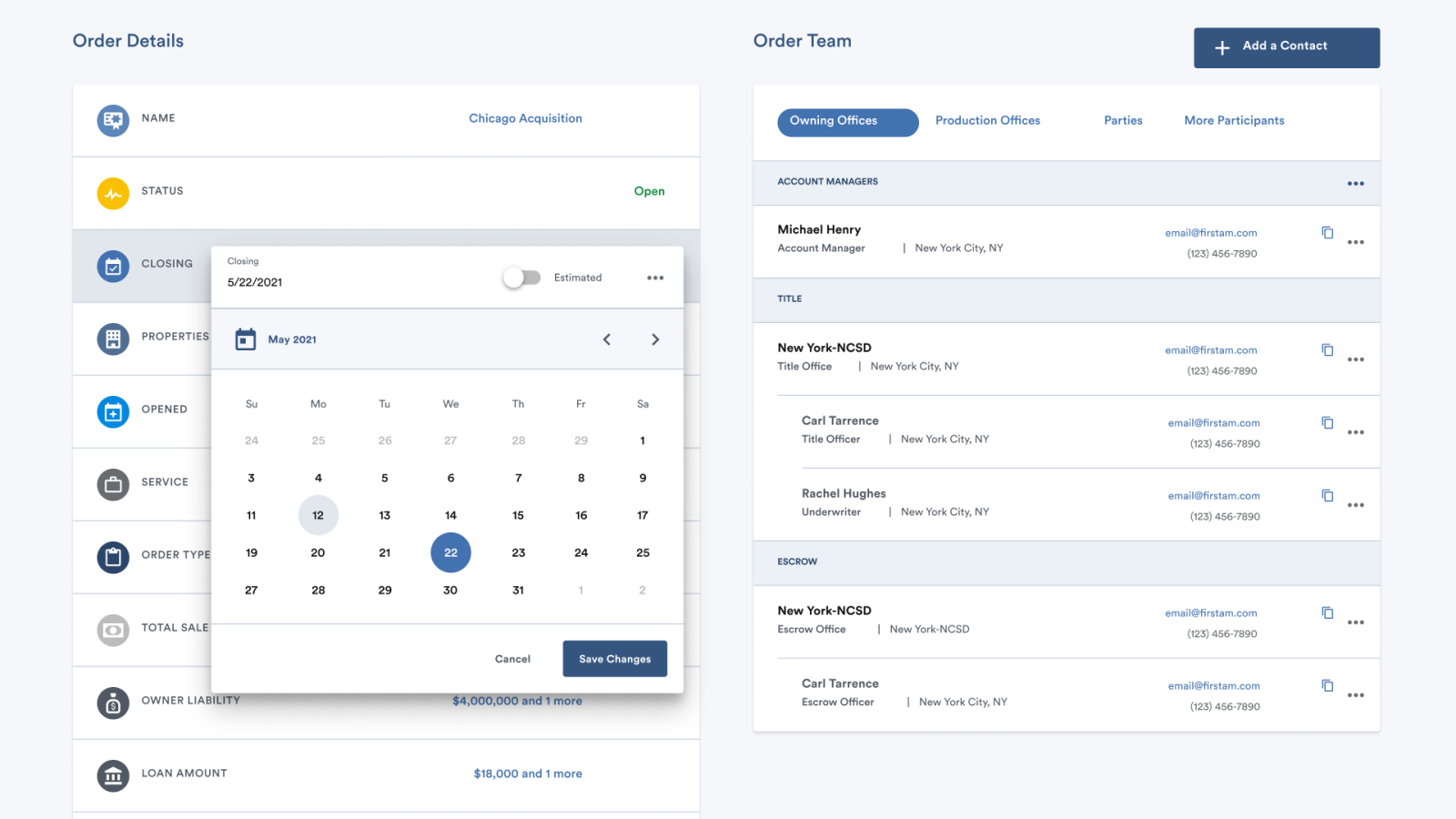 First American service overview on their website