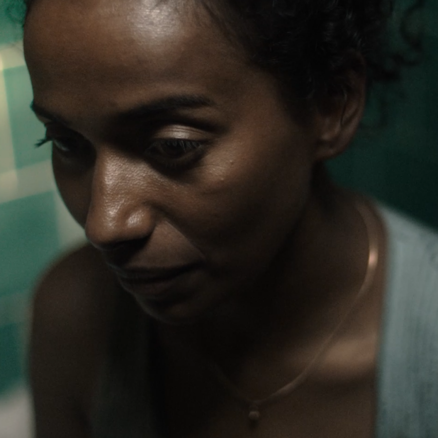 Closeup of a women. She has a sad expression on her face.