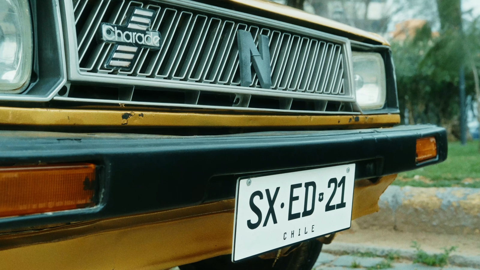 Yellow tax with a license plate that reads sex ed 21