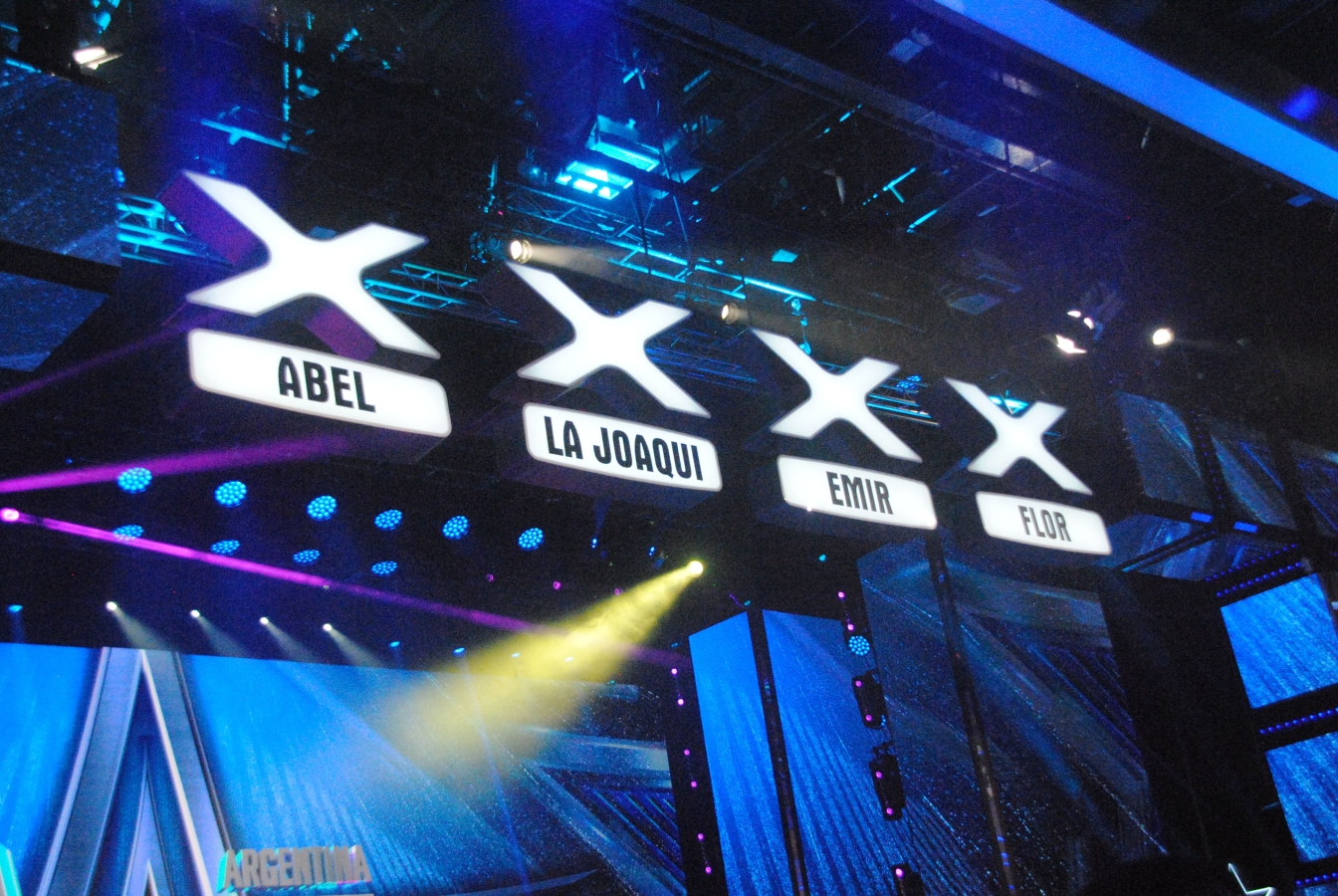 The digital score board of the talent show