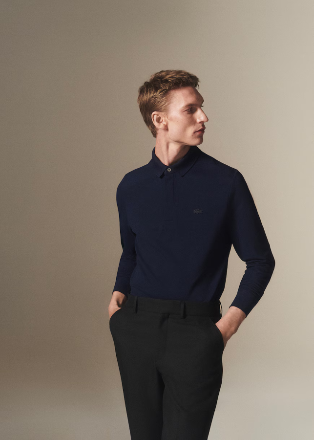 Lacoste model posing