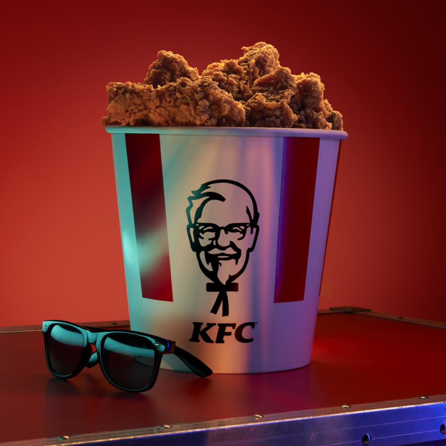 KFC bucket of chicken with sunglasses