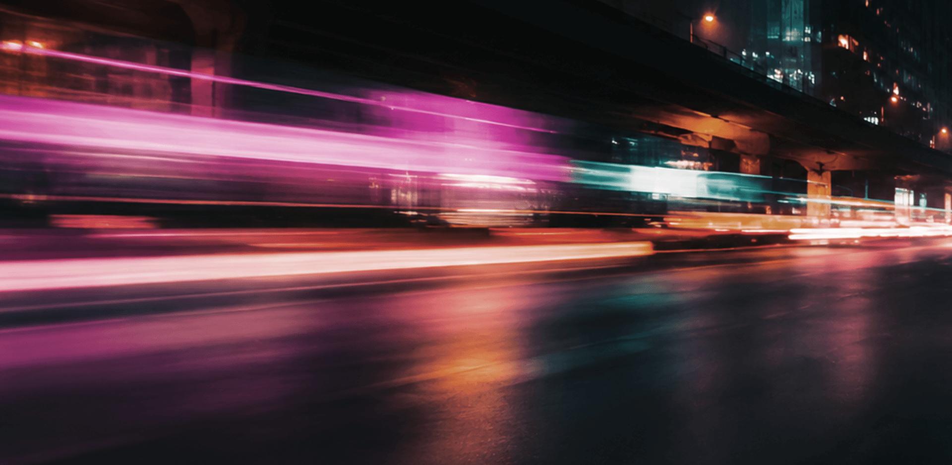 Abstract image of lights in a city