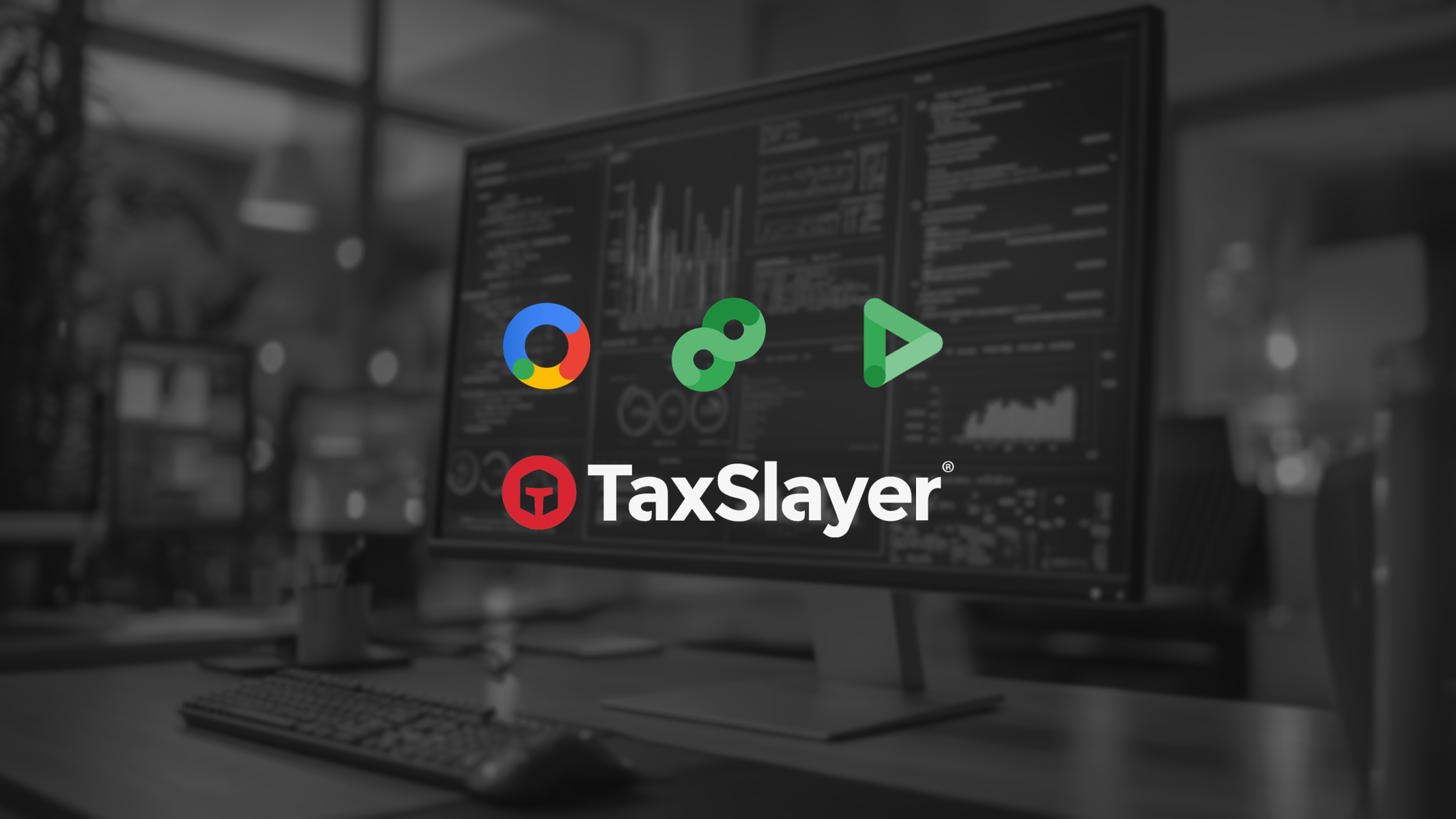 Google Marketing Platform logos with the TaxSlayer logo